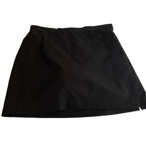L.L. Bean Womens XL Padded Cycling Biking‎ Zip Pocket Wrap Summer Skort